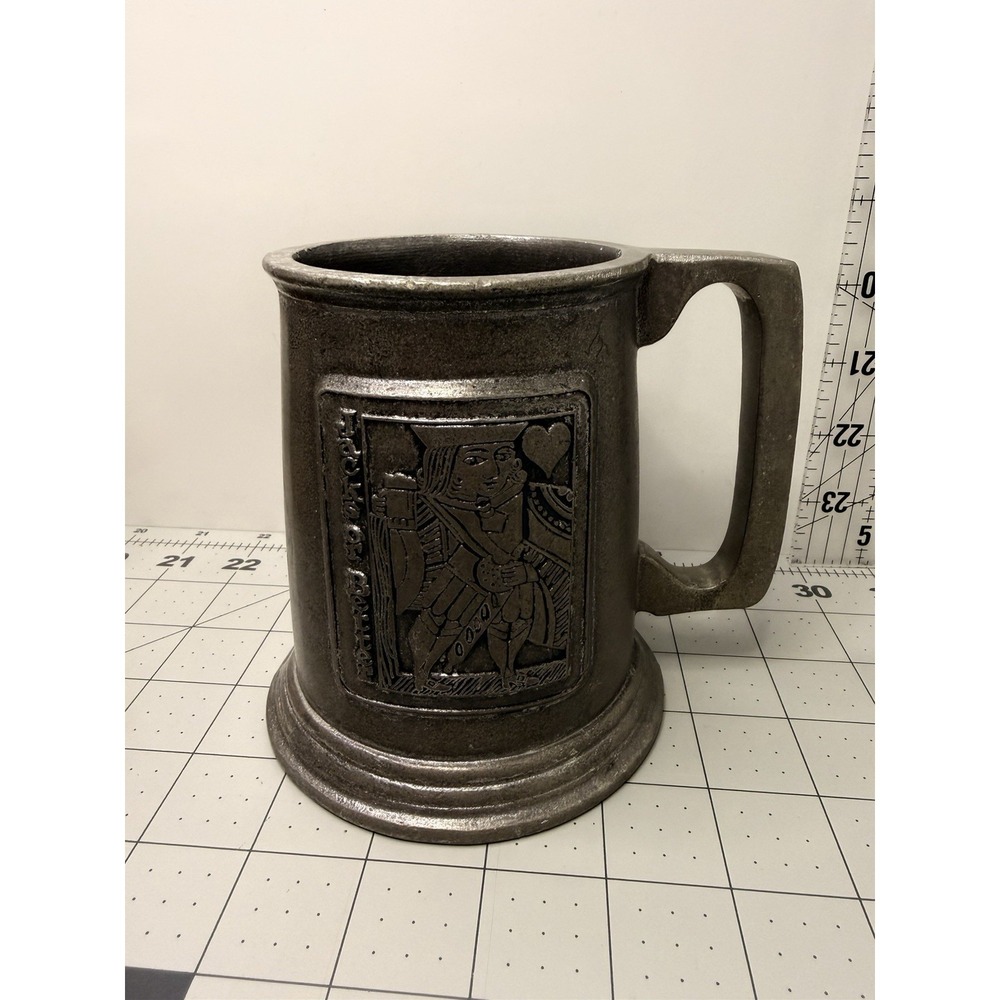 Vintage Wilton Armetale Pewter Mug Stein Jacks or Better Jack of Hearts RWP USA - Picture 2 of 7